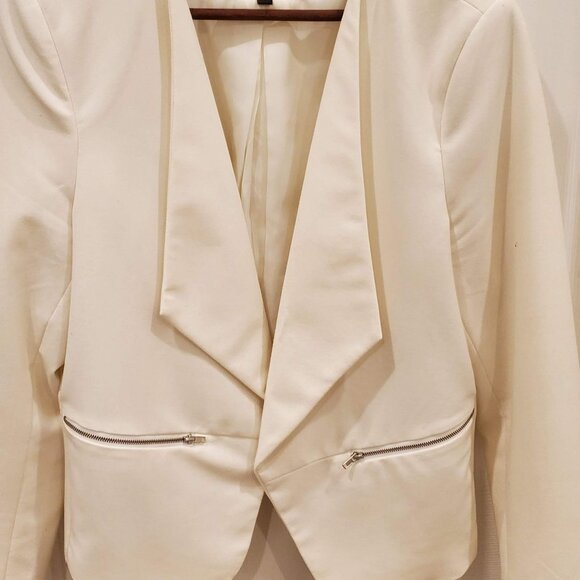 Cream suit jacket blazer - Picture 2 of 4